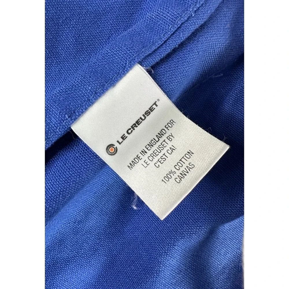 Le Creuset Chef Adult Apron Blue 100% Cotton‎ Canvas Made in England REF NO 4900